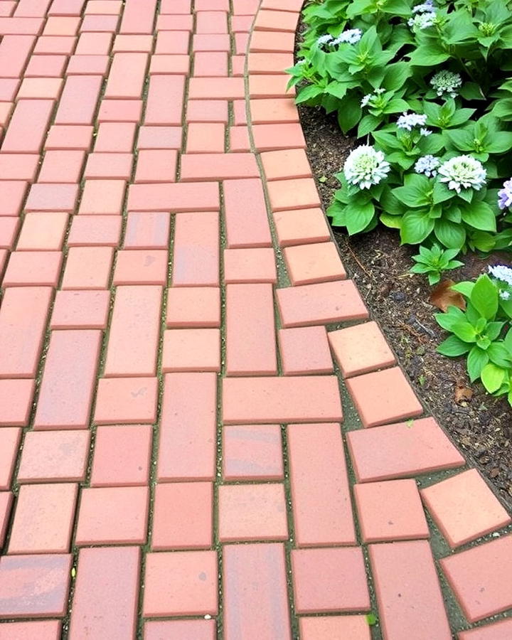 basket weave brick pattern garden edging