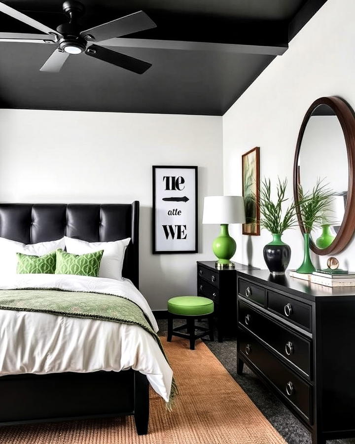 bedroom black furniture for a bold foundation