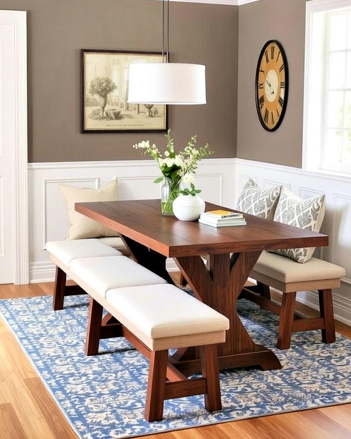 bench seating for versatility dining