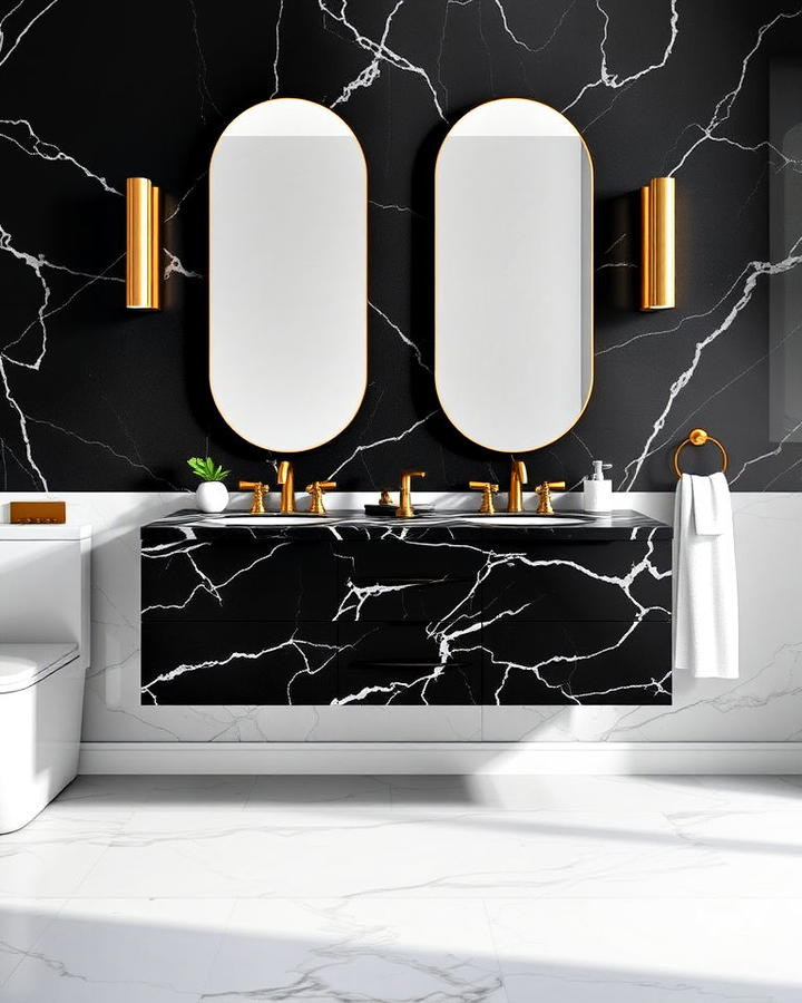 black marble vanity for bathroom