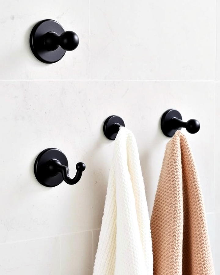 black wall hooks for versatile organization