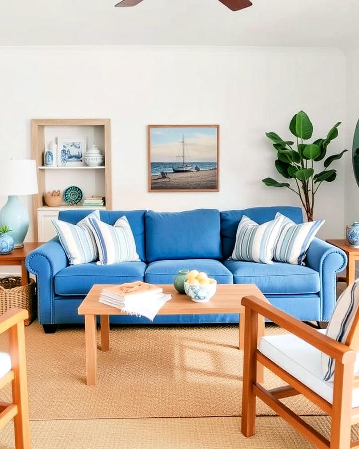 blue and white layered rug bedroom