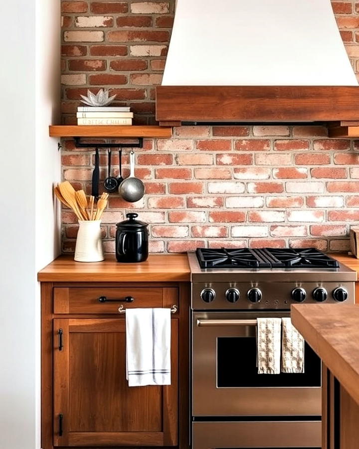 brick kitchen backsplash