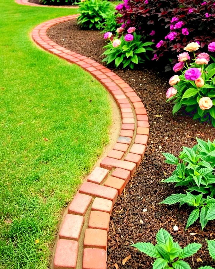 brick mosaic edging