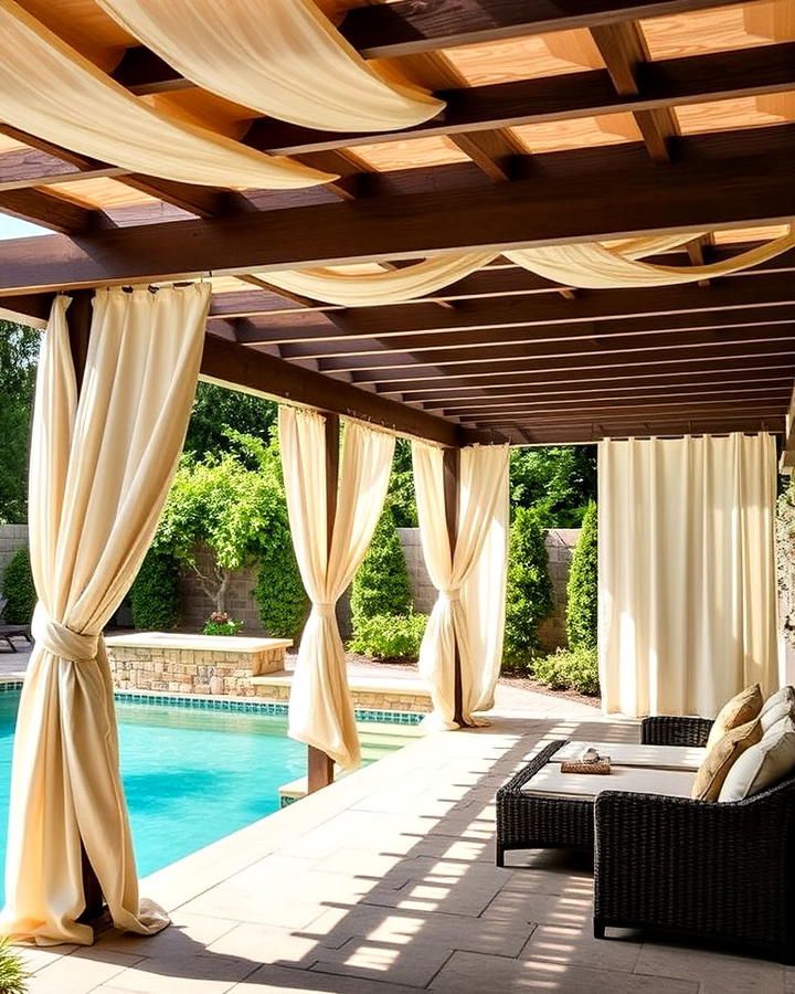 build a pergola with curtains