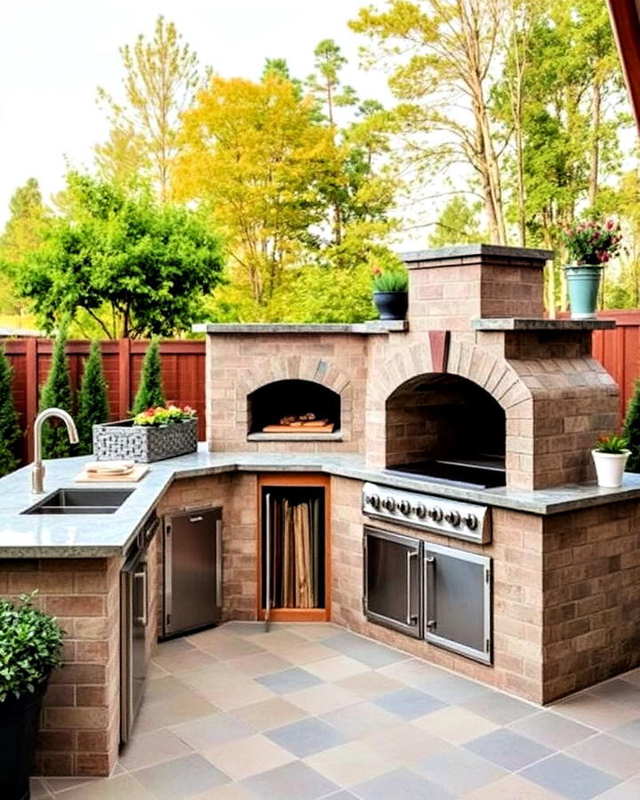 built in pizza oven