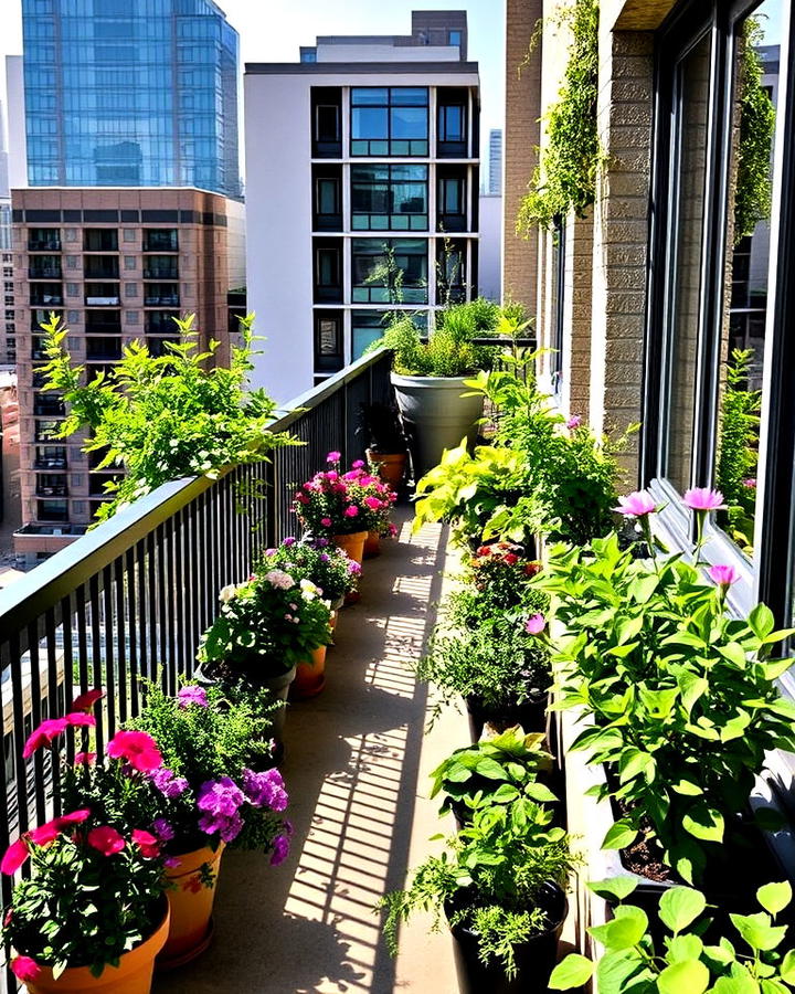 built in planters for balcony over garage