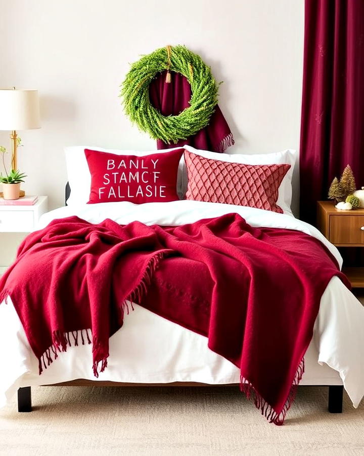 burgundy throw blankets for bed