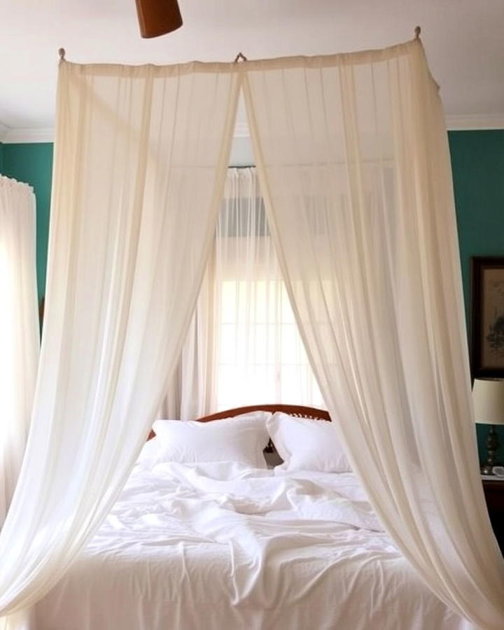 canopy beds with sheer drapes