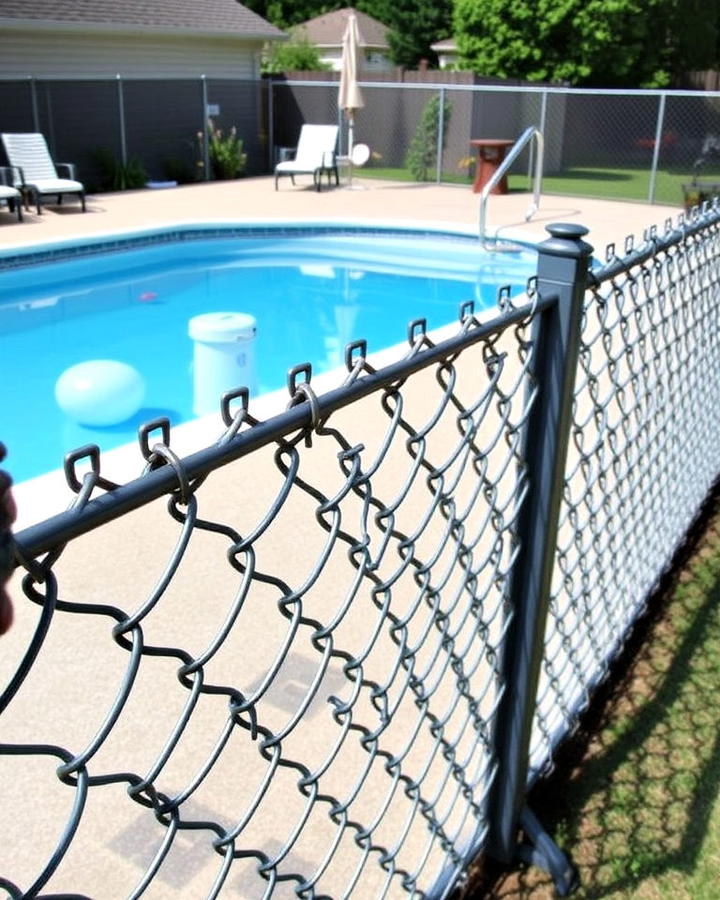 chain link pool fence