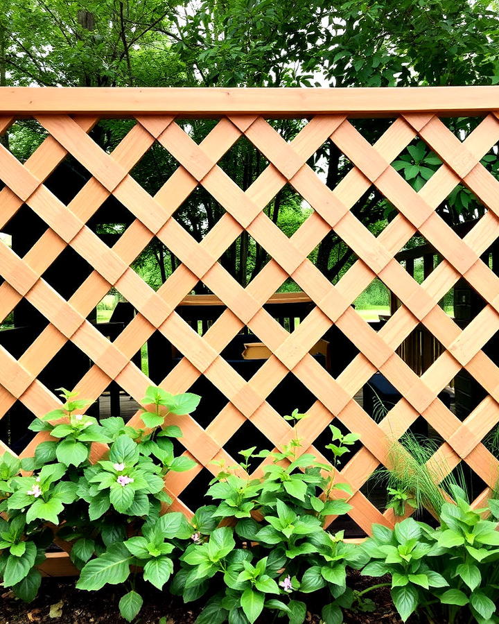 chevron pattern lattice fence design