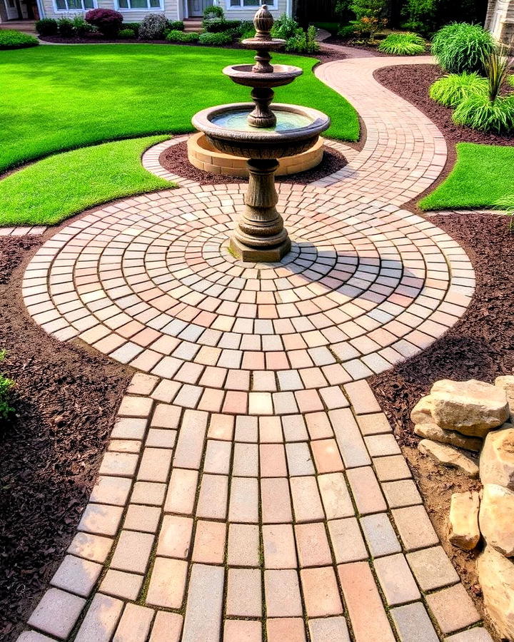 circular paver pathway idea