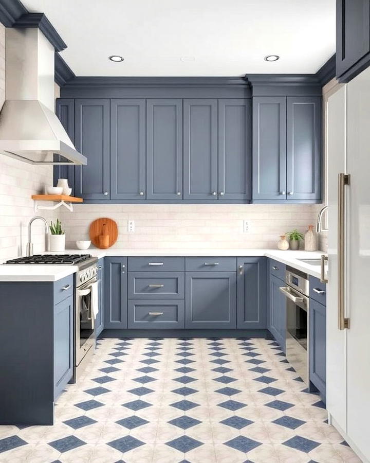 classic kitchen with ceramic tiles