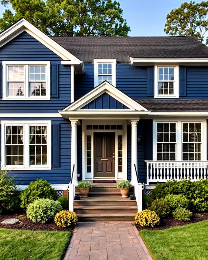 classic midnight blue house