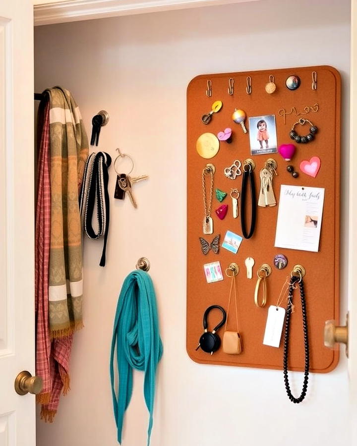 closet magnetic board for accessories