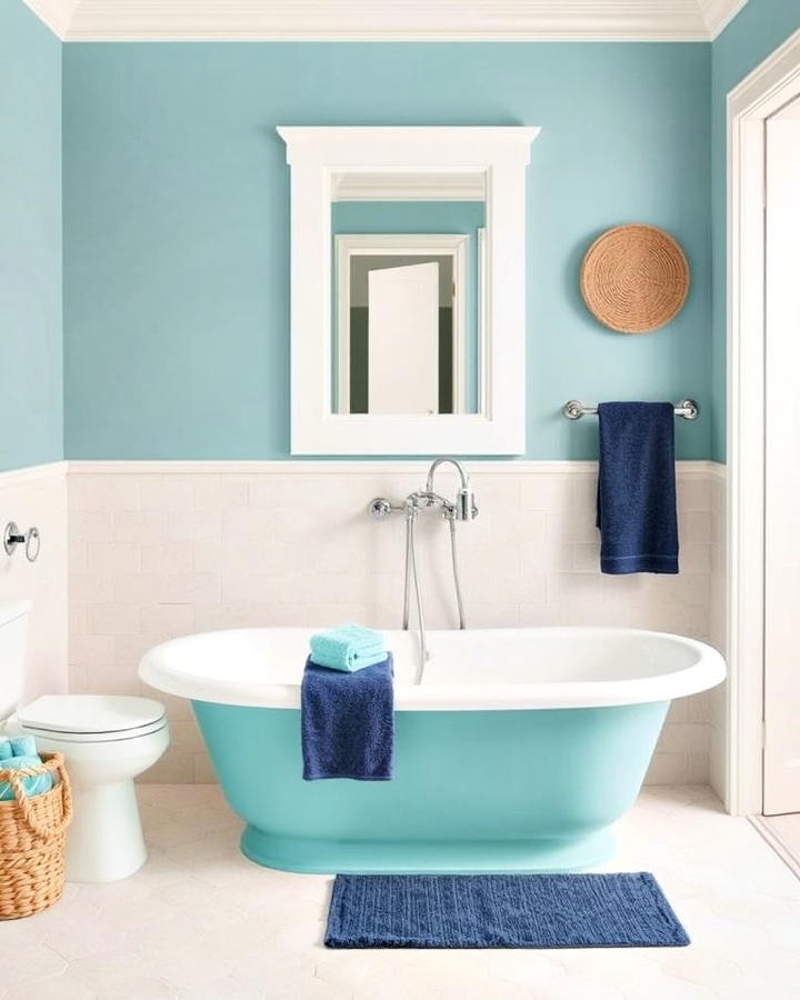 coastal color scheme nautical bathroom