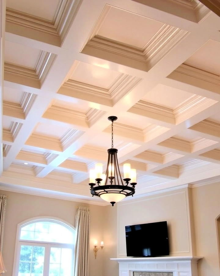 coffered ceiling charm living room