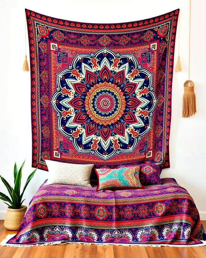 colorful tapestries boho decor