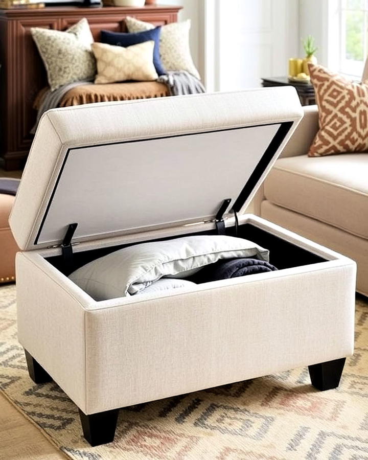 comforter storage ottoman