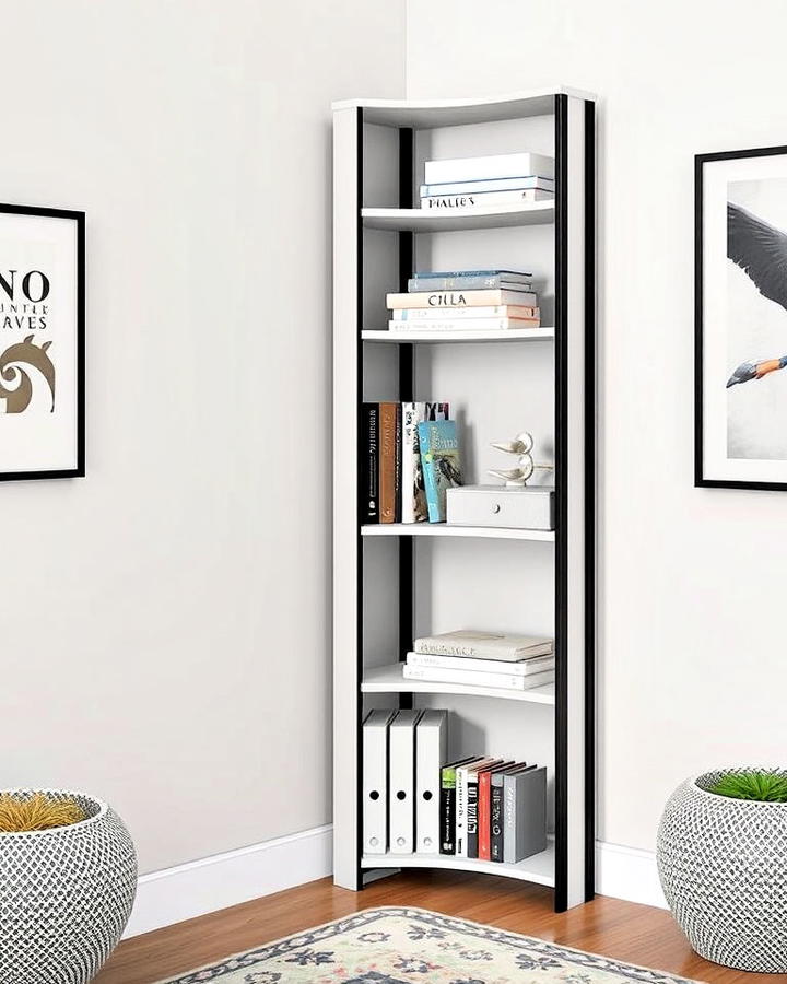 compact corner bookshelves