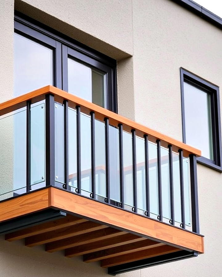 contemporary mixed materials for Juliet balcony