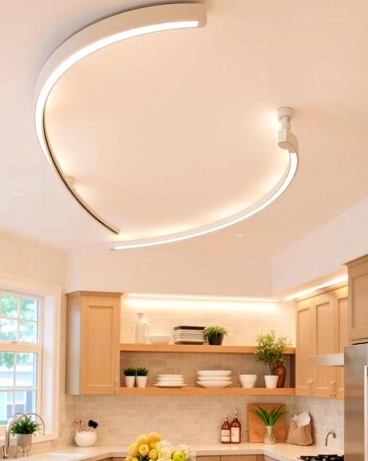 curved track lighting for unique designs