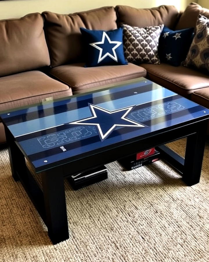 custom cowboys coffee table