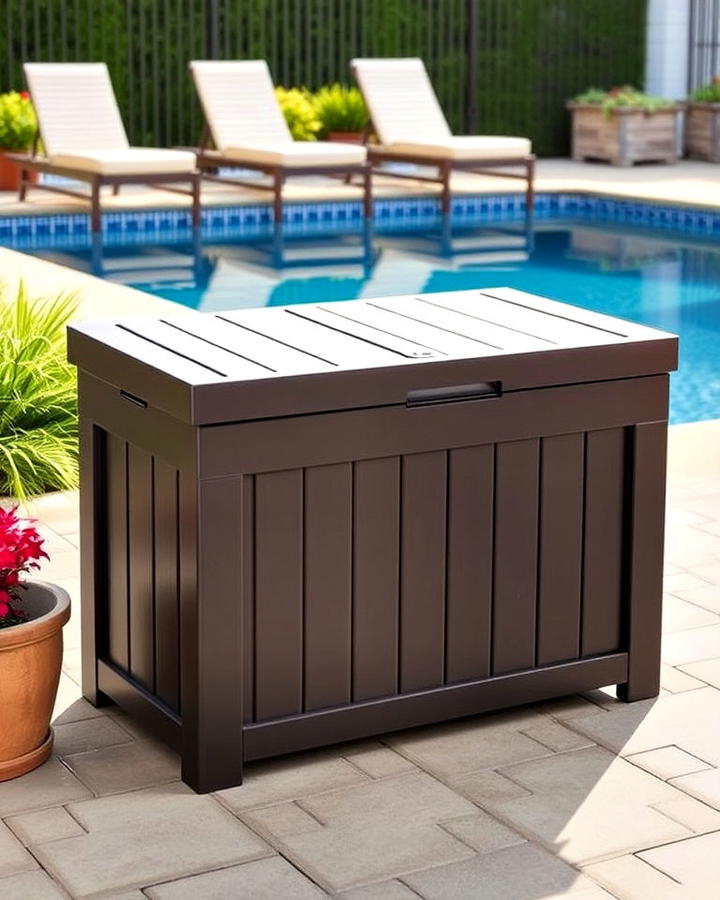 deck box for pool storage