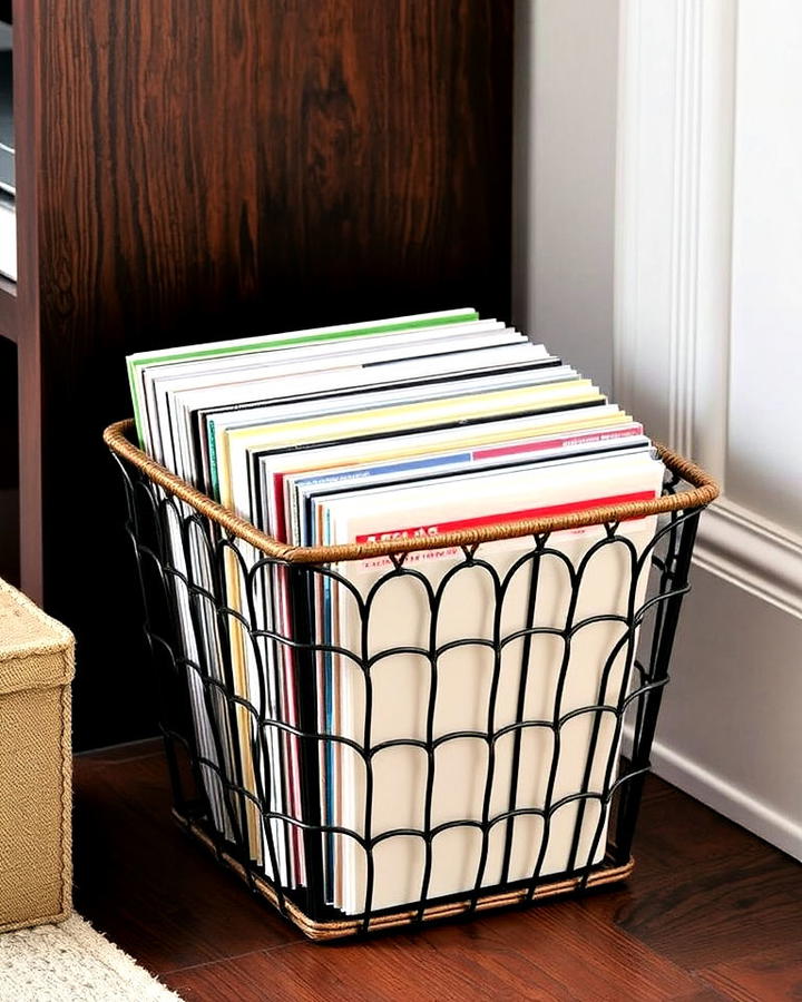 decorative cd storage baskets