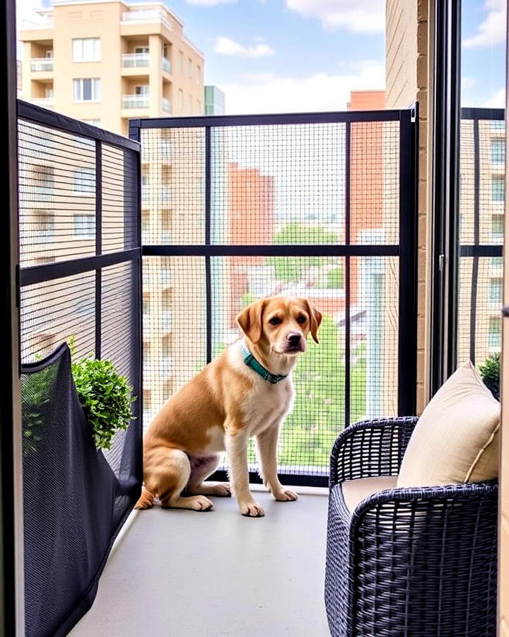 dog balcony enclosure idea