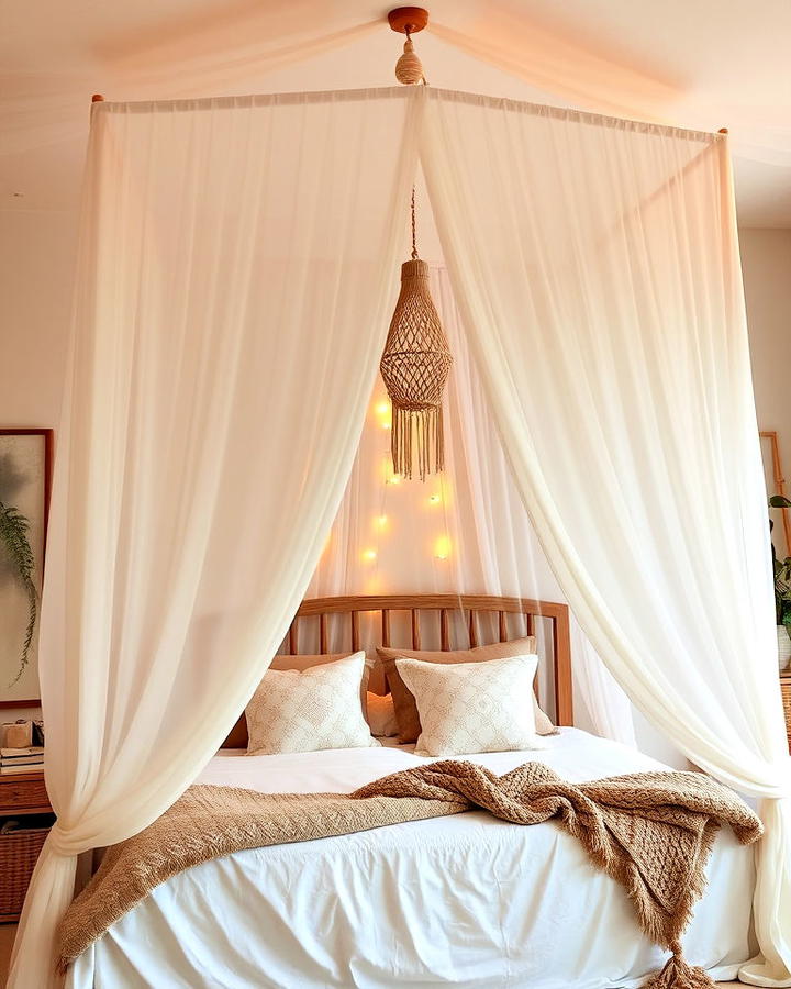 dreamy canopy bed for girls boho bedroom