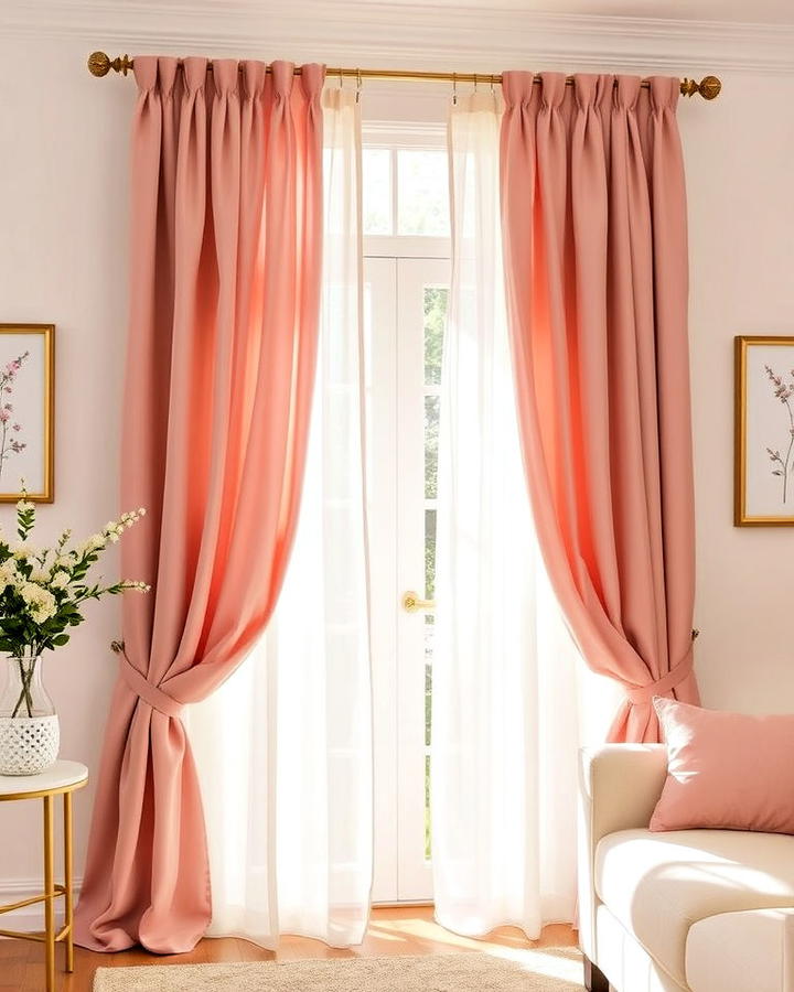 dusty rose curtains for bedroom