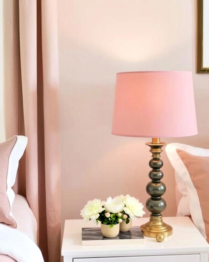 dusty rose lampshade for bedroom