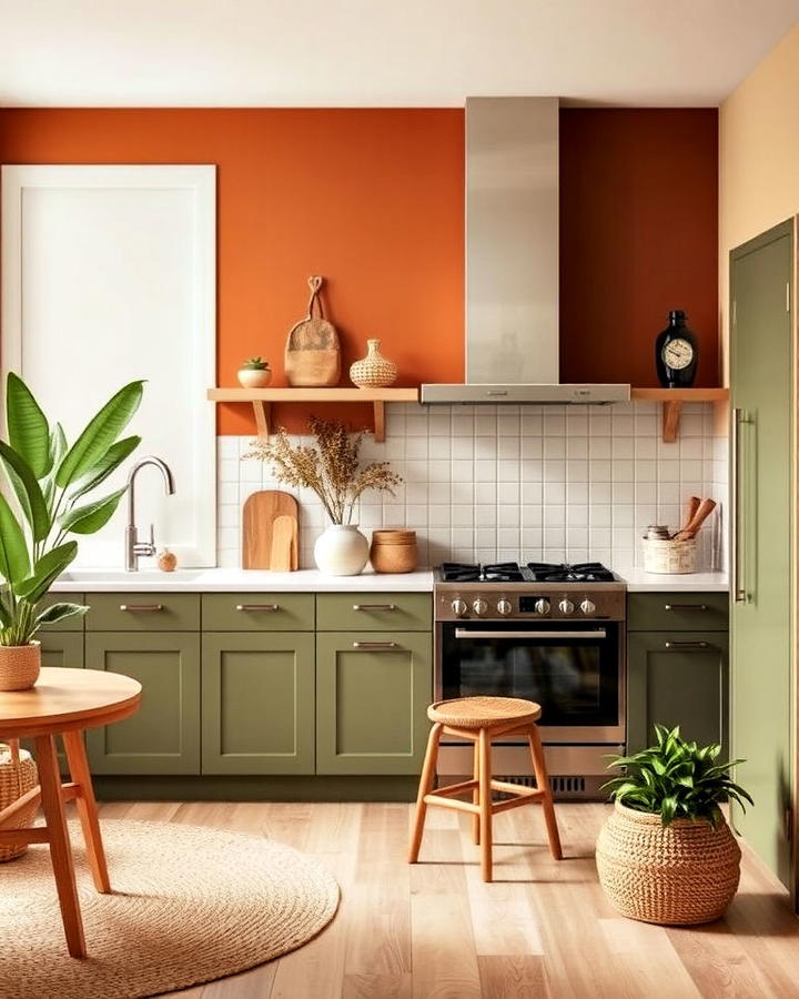 earthy tones to the palette kitchen