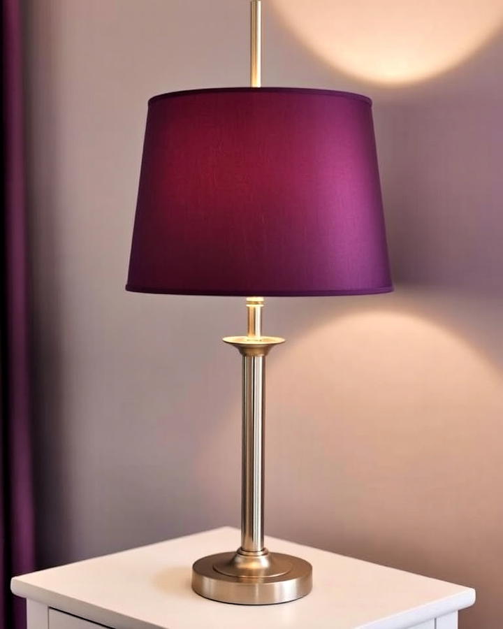 eggplant lampshades for subtle lighting