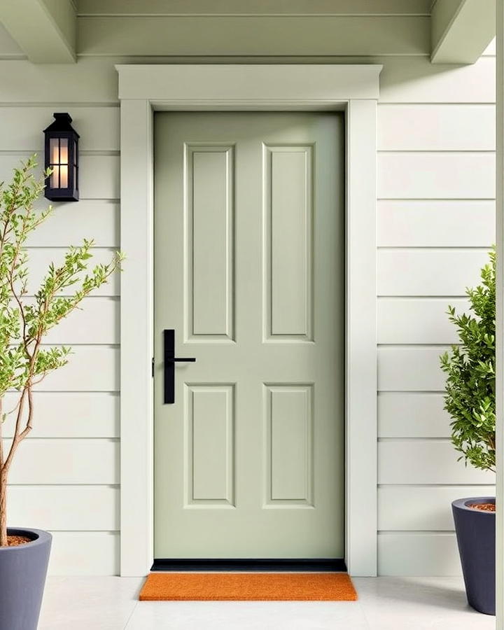 eucalyptus green front door for subtle serenity