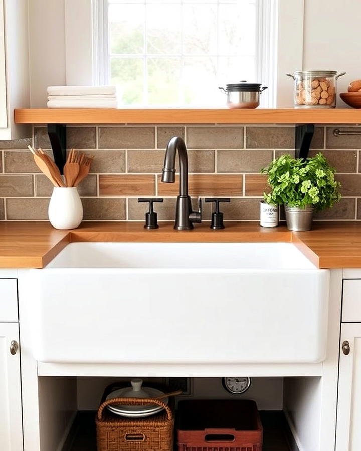 farmhouse sink for primitive kitchen