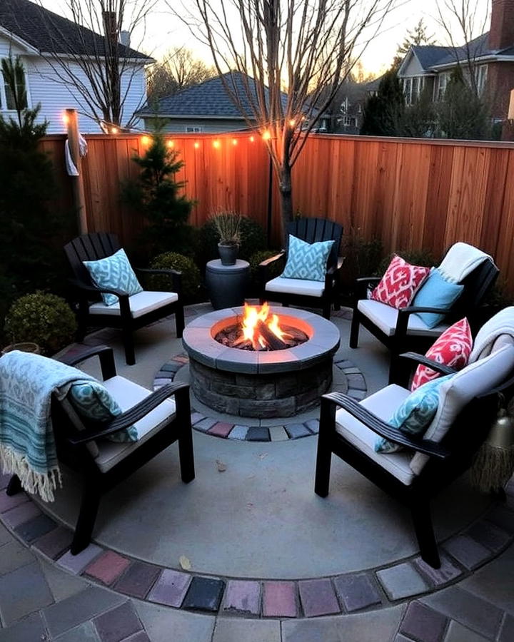 fire pit corner patio