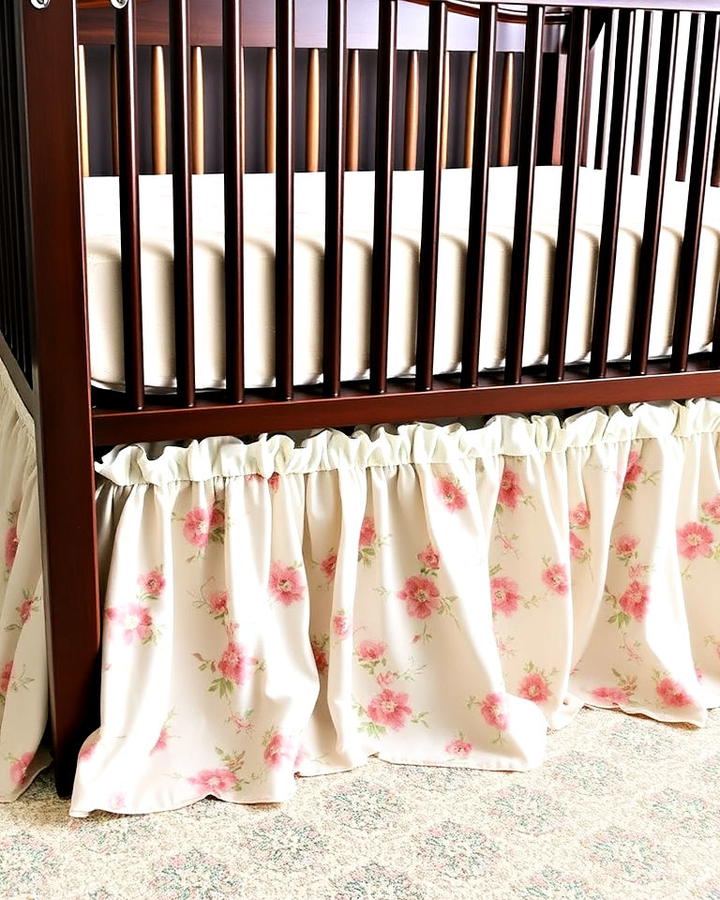 floral crib skirt design