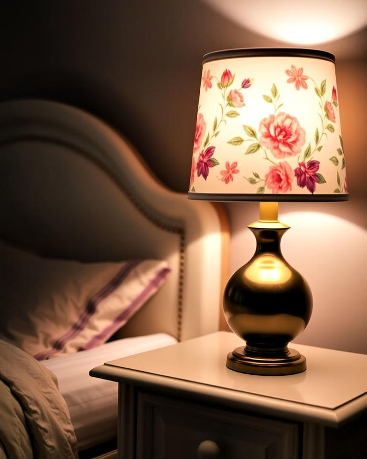 floral lampshade to enhance nursery