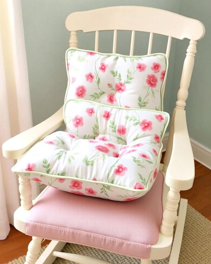 floral rocking chair cushion