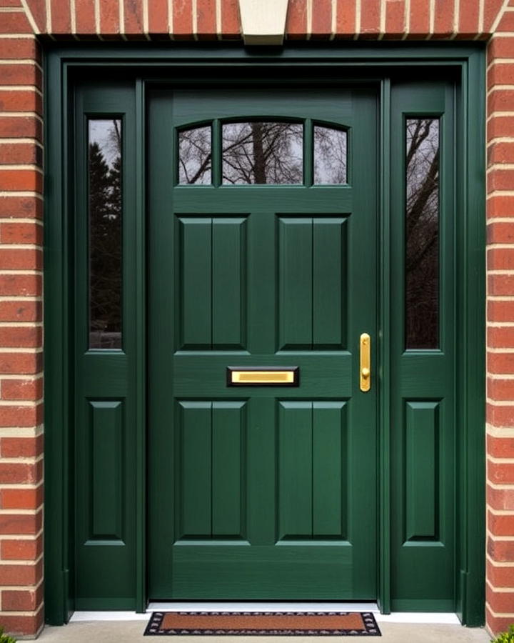 forest green depth cedar front door design