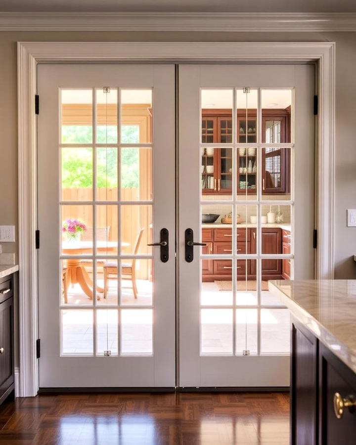 french doors for elegance kitchen