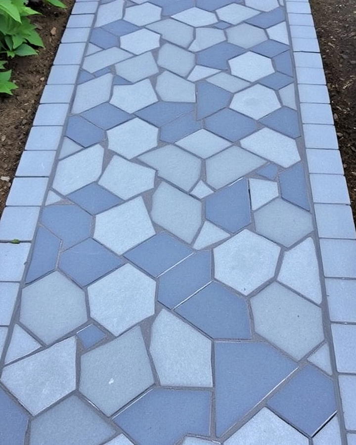 geometric patterns walkway for modern aesthetics