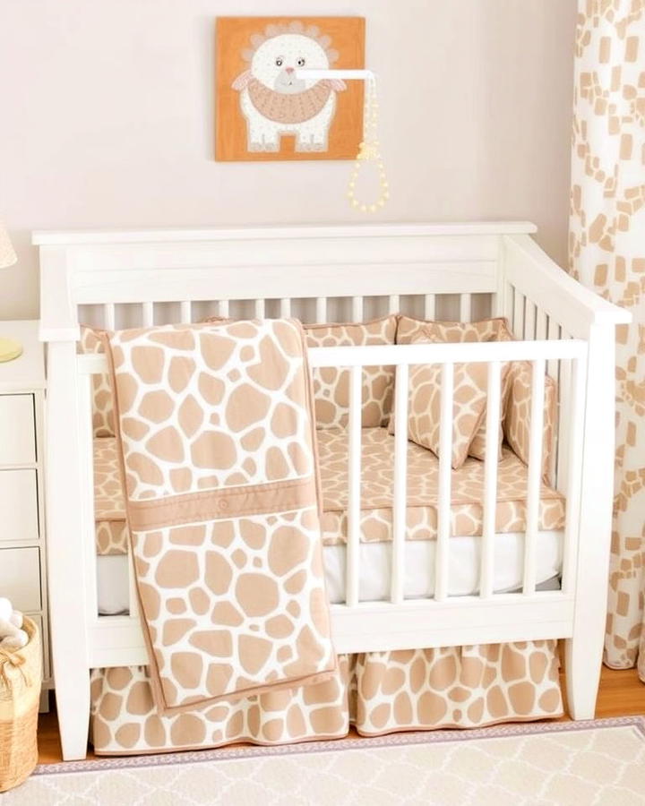 giraffe print crib bedding