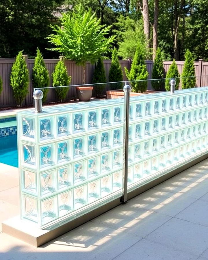 glass blocks railings for a unique design