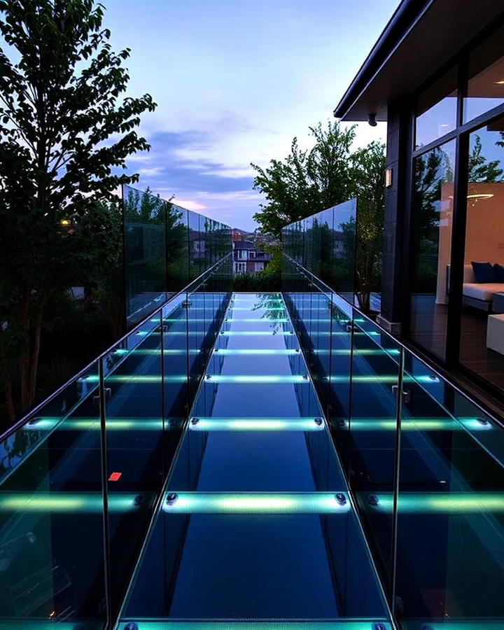 glass elevated walkway design