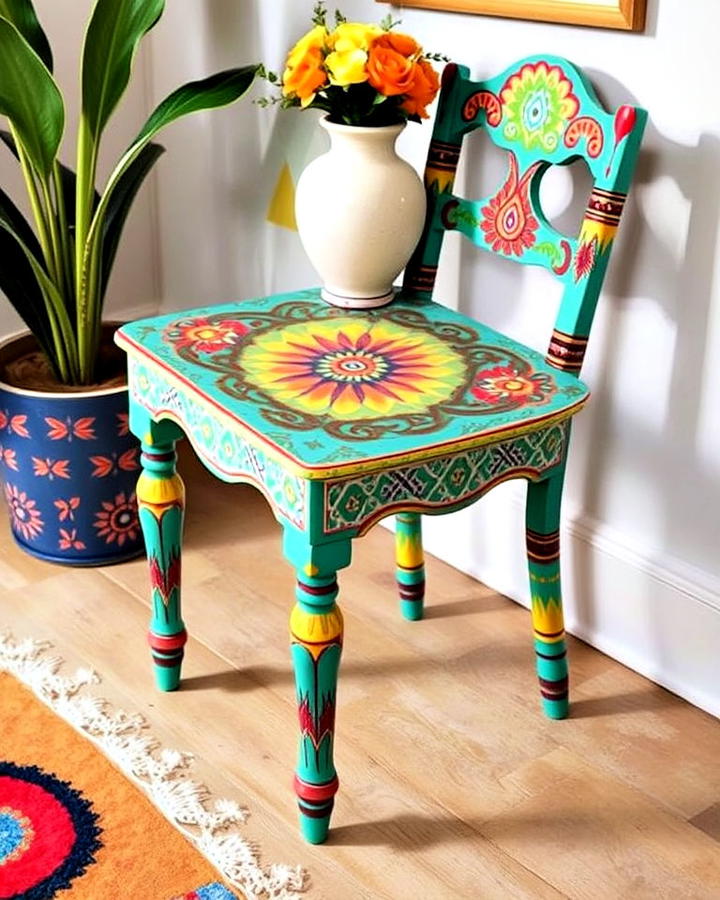 hand painted furniture for boho decor