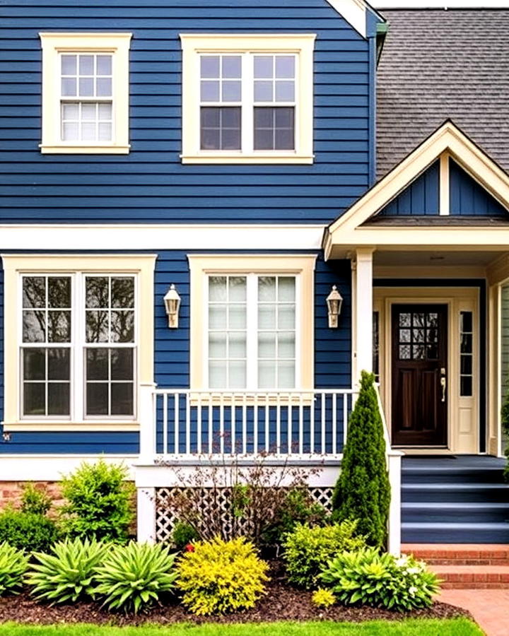 indigo midnight blue and dark blue house siding color