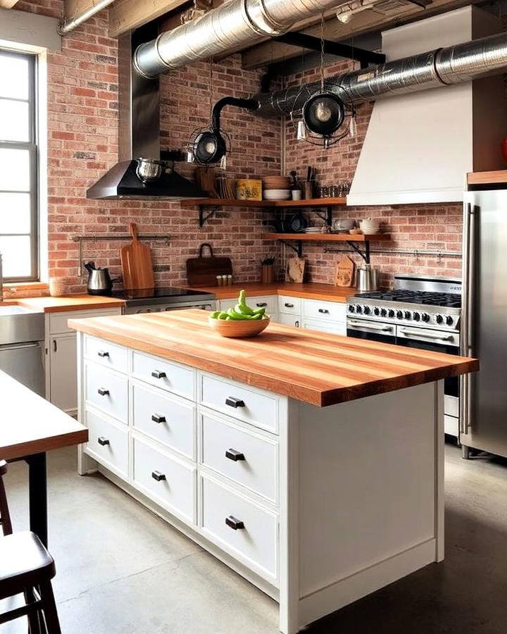 industrial edge kitchen with warmth